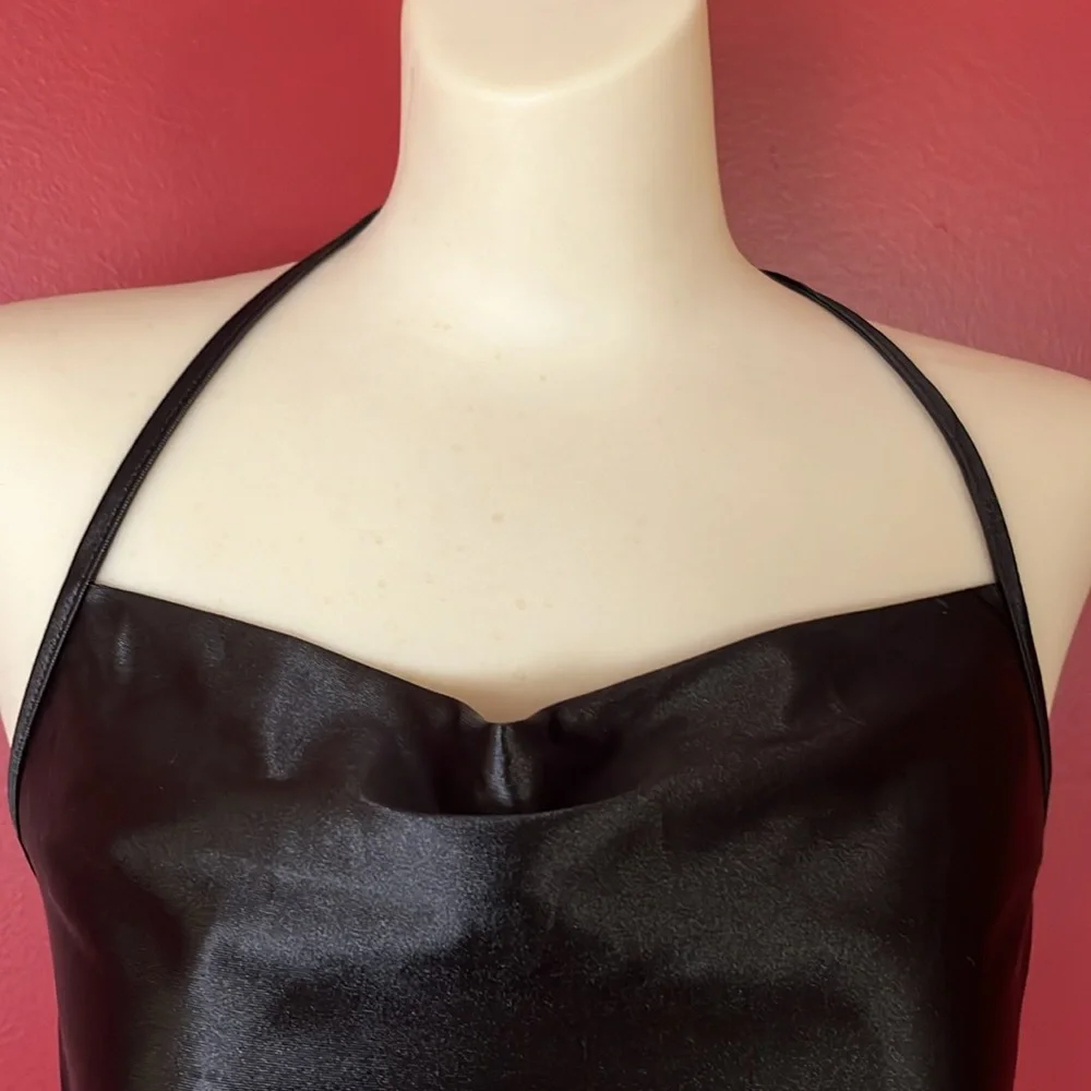 New Wild Fable black satin spaghetti strap top - Picture 13 of 15